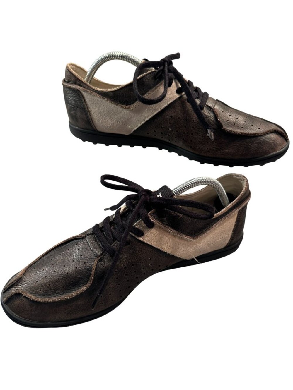 Pony Hail Mary Leather Casual Shoes Mens Distressed Low Top Lace Up Sneakers